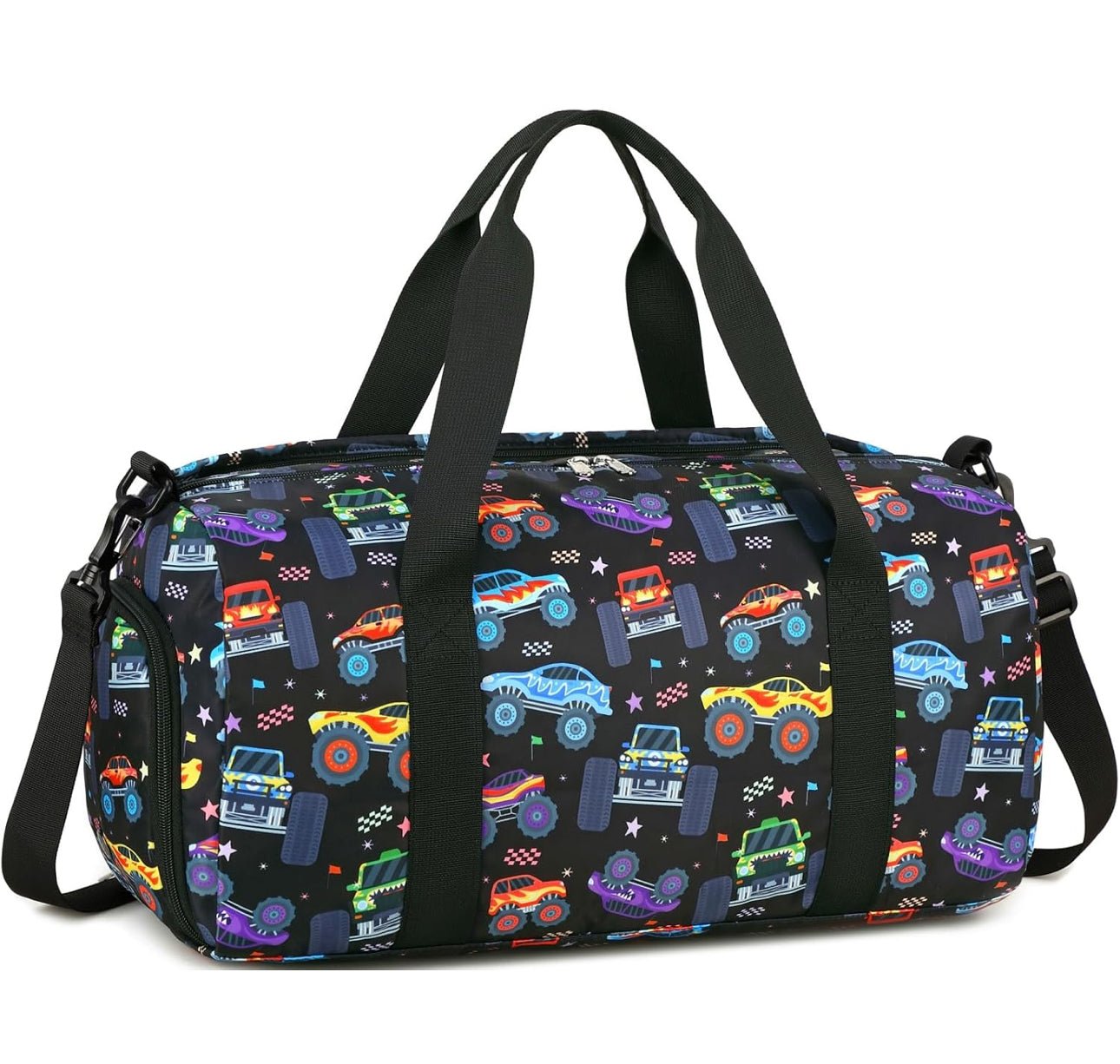 Kids Duffle Bag with Monster Cars - Blissful Bundlz