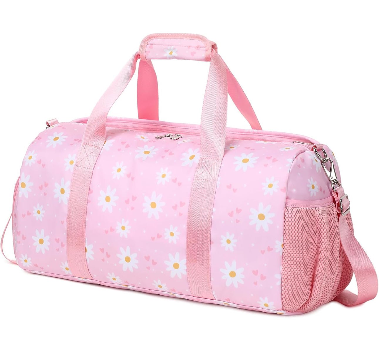 Kids Duffle Bag with Pink Daisys - Blissful Bundlz
