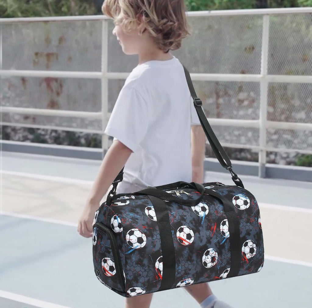 Kids Duffle Bag with Soccer Balls - Blissful Bundlz