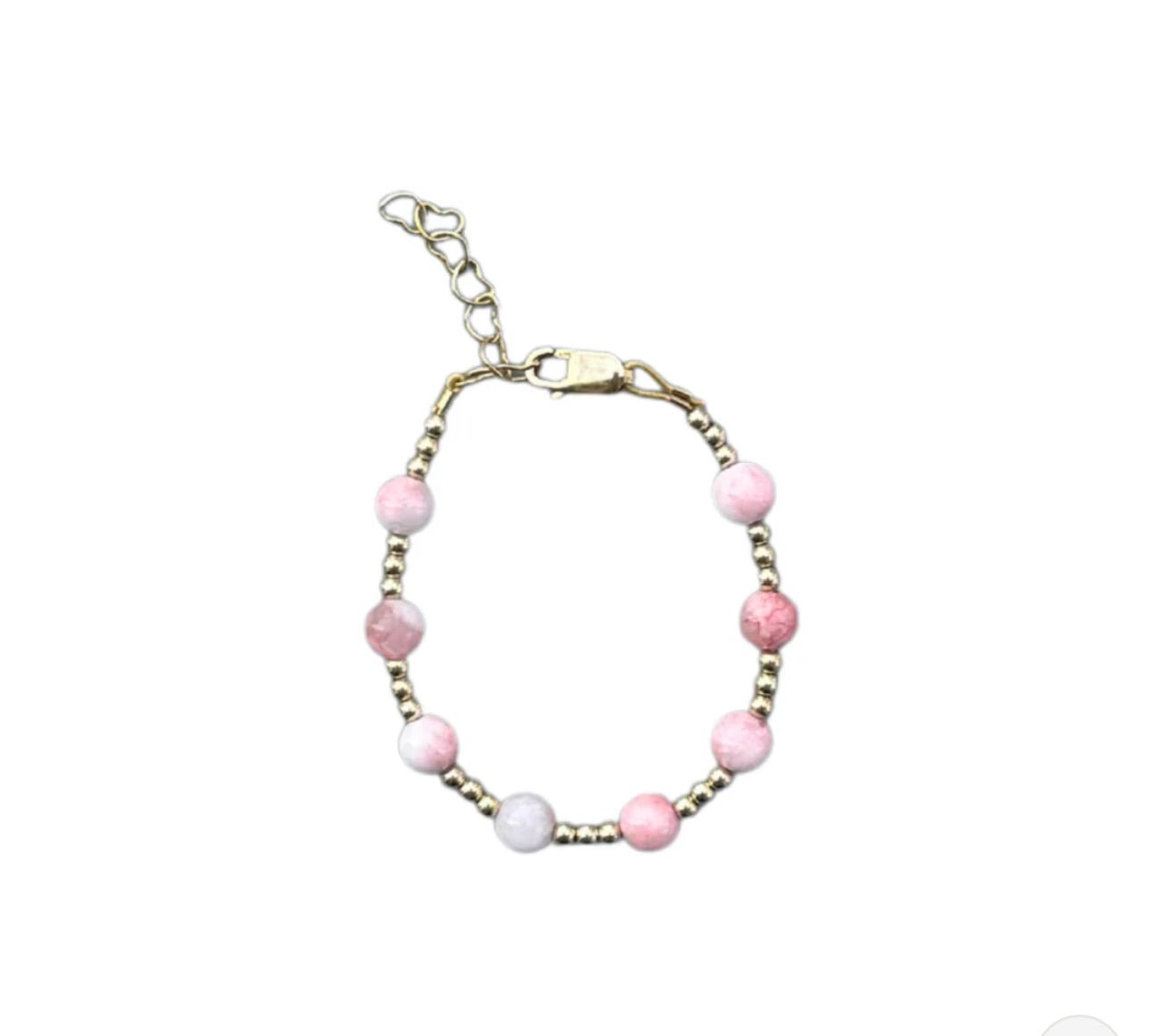 Lil Charms Gold and Pink Baby Bracelet keepsake gift – Blissful Bundlz