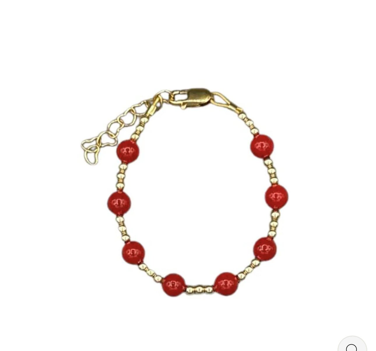 Lil Charms Gold and Red Baby Bracelet keepsake gift – Blissful Bundlz