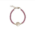 Lil Charms Mulberry with Gold Round Heart Bracelet - Blissful Bundlz
