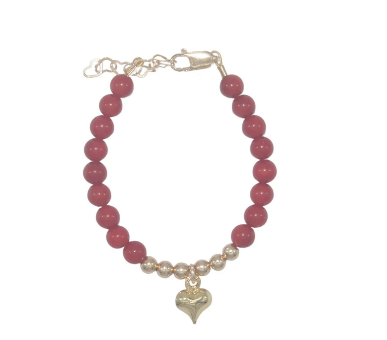 Lil Charms Red & Gold Heart Bracelet - Blissful Bundlz