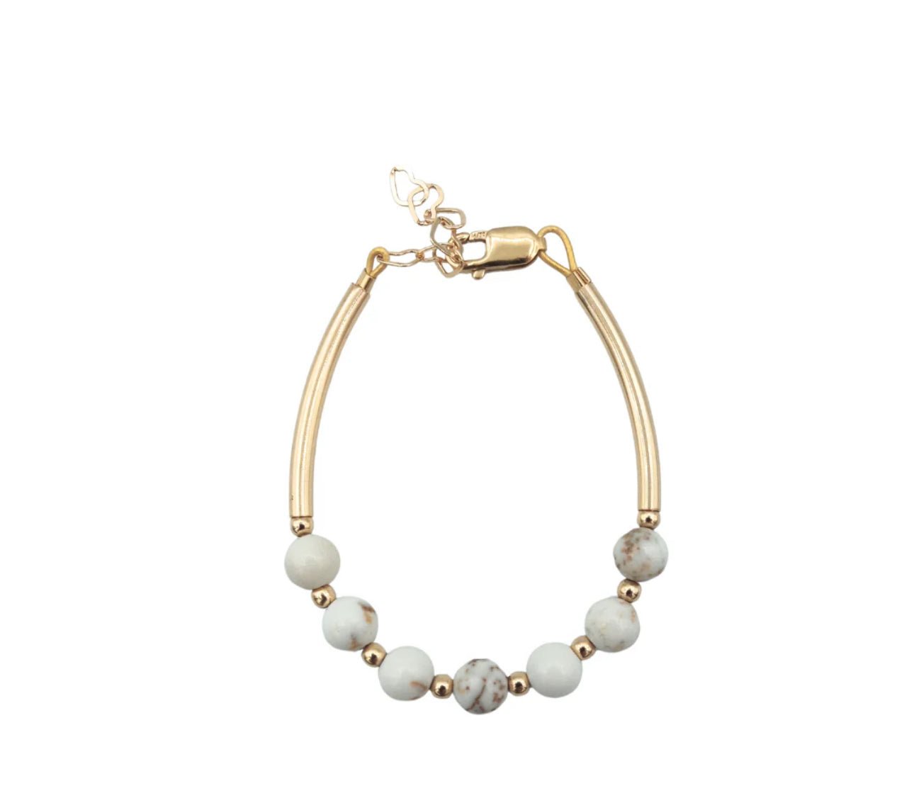 Lil Charms White Marble & Gold Bracelet - Blissful Bundlz