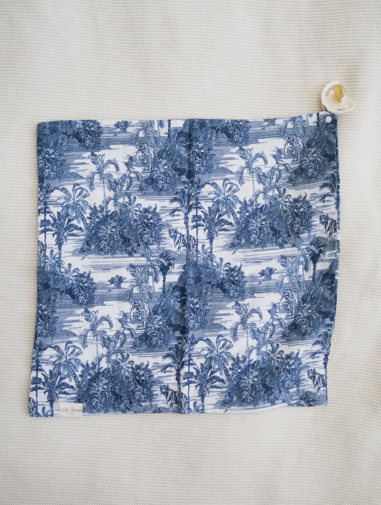 Little Threads Label Blue Jungle Toile Lovey - Blissful Bundlz