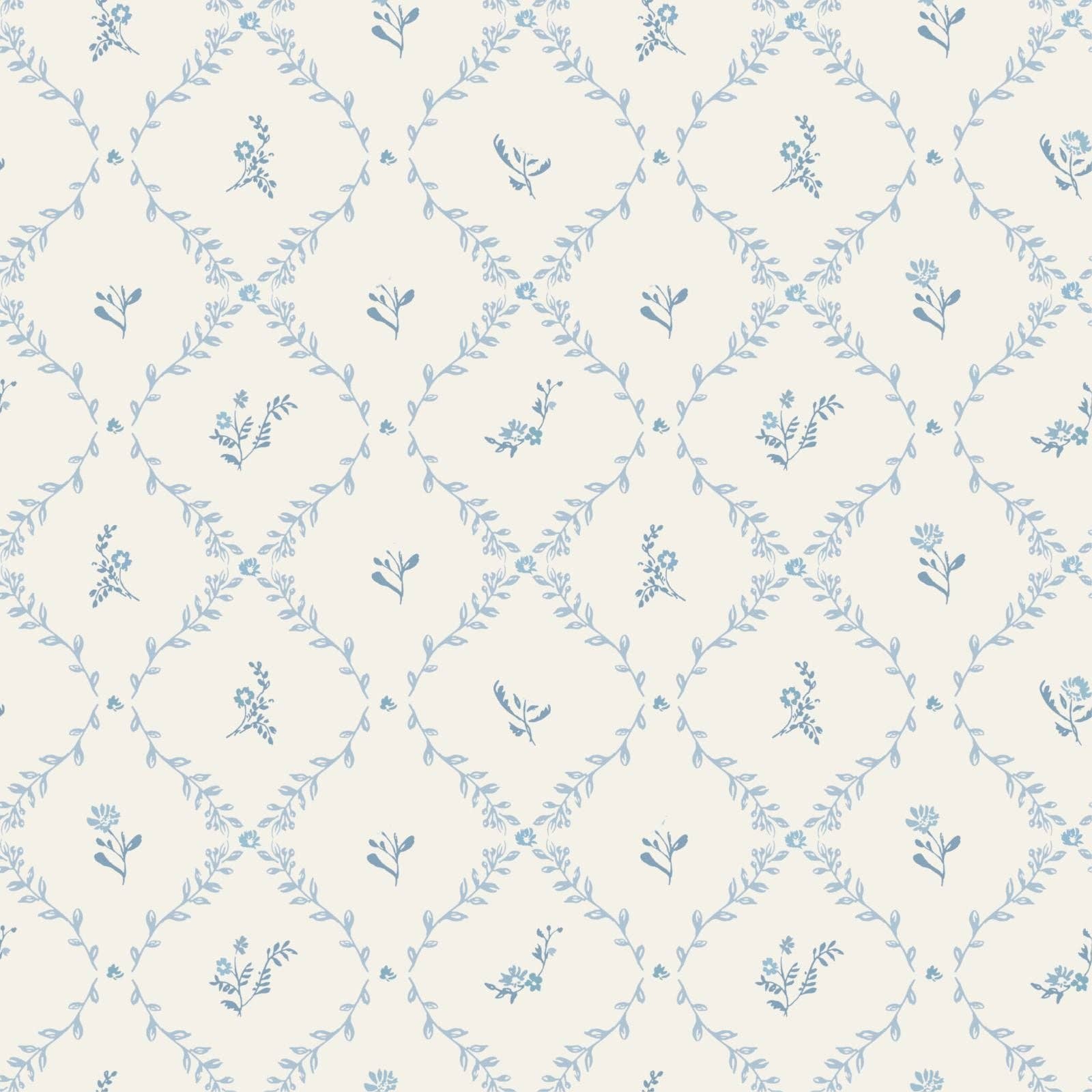 Little Threads Label - Blue Lattice Bamboo Wrap Footie - Footie