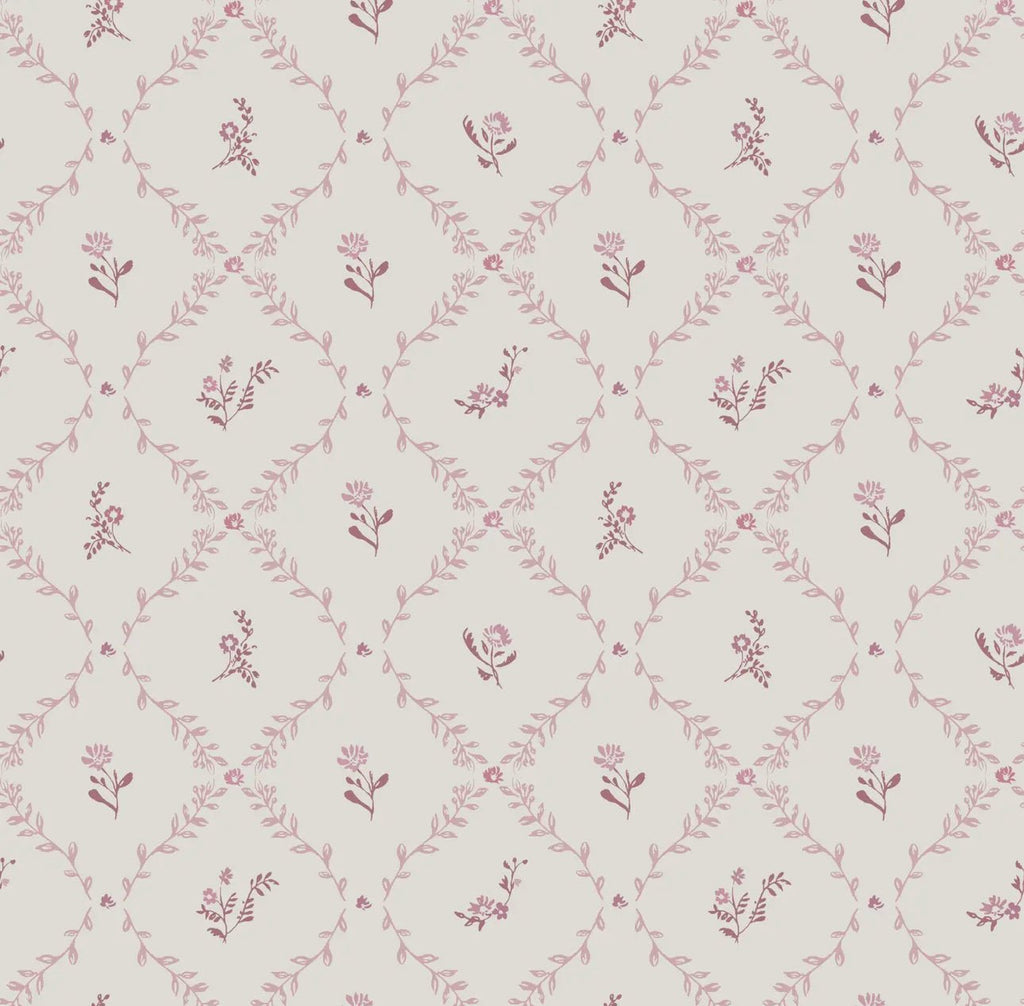 Little Threads Label - Mauve Lattice Muslin Blanket - Muslin Swaddle