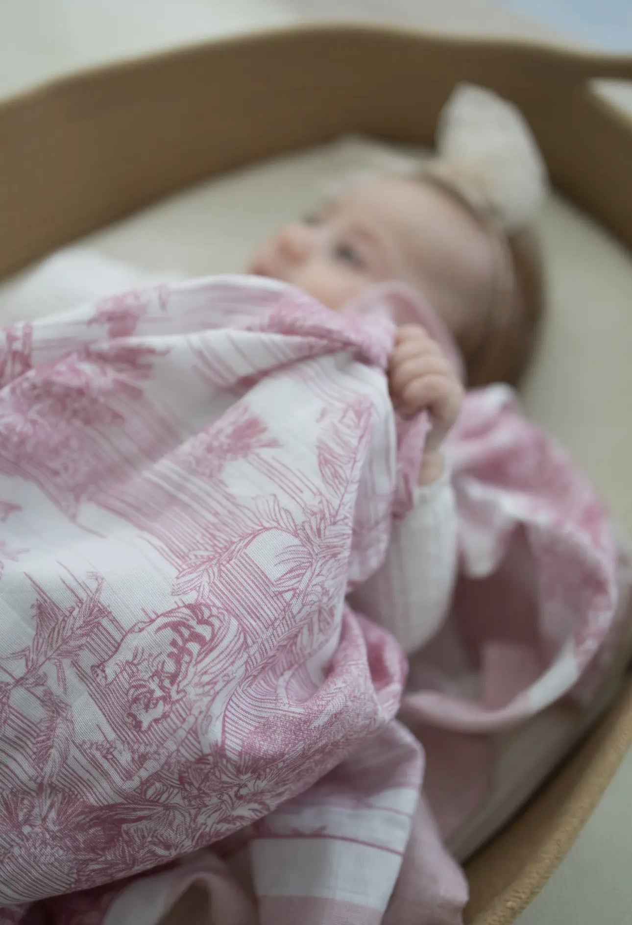 Little Threads Label Pink Jungle Toile Muslin Blanket - Blissful Bundlz