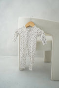 Little Threads Label - Vintage Blue Floral Bamboo Footie - Blissful Bundlz