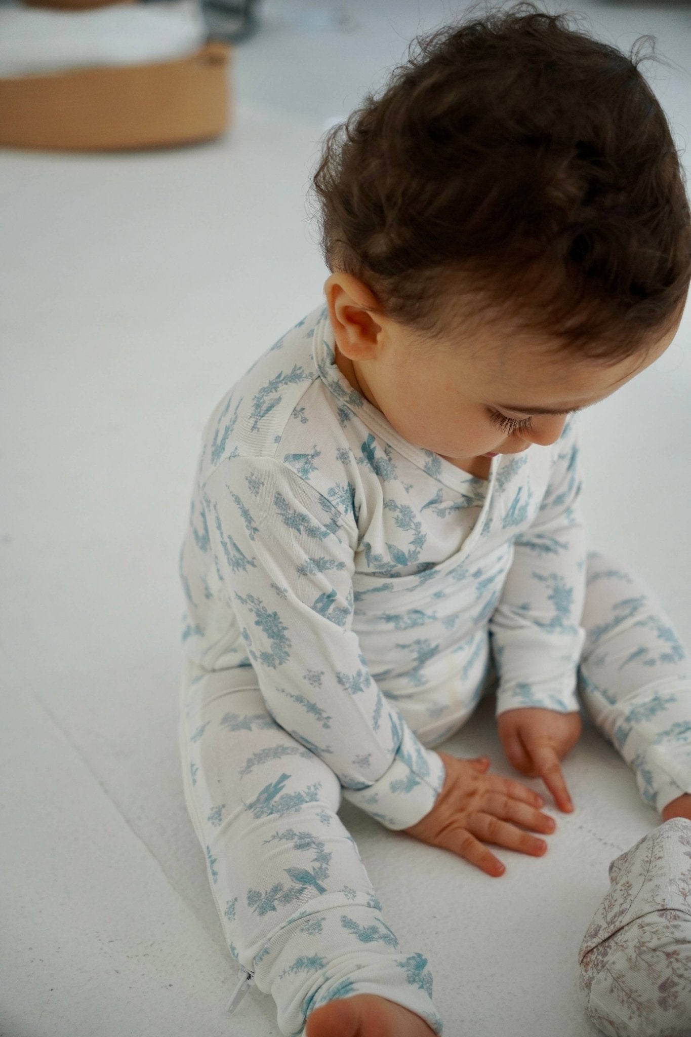 Little Threads - Little Blue Bird Bamboo Wrap Footie - Blissful Bundlz