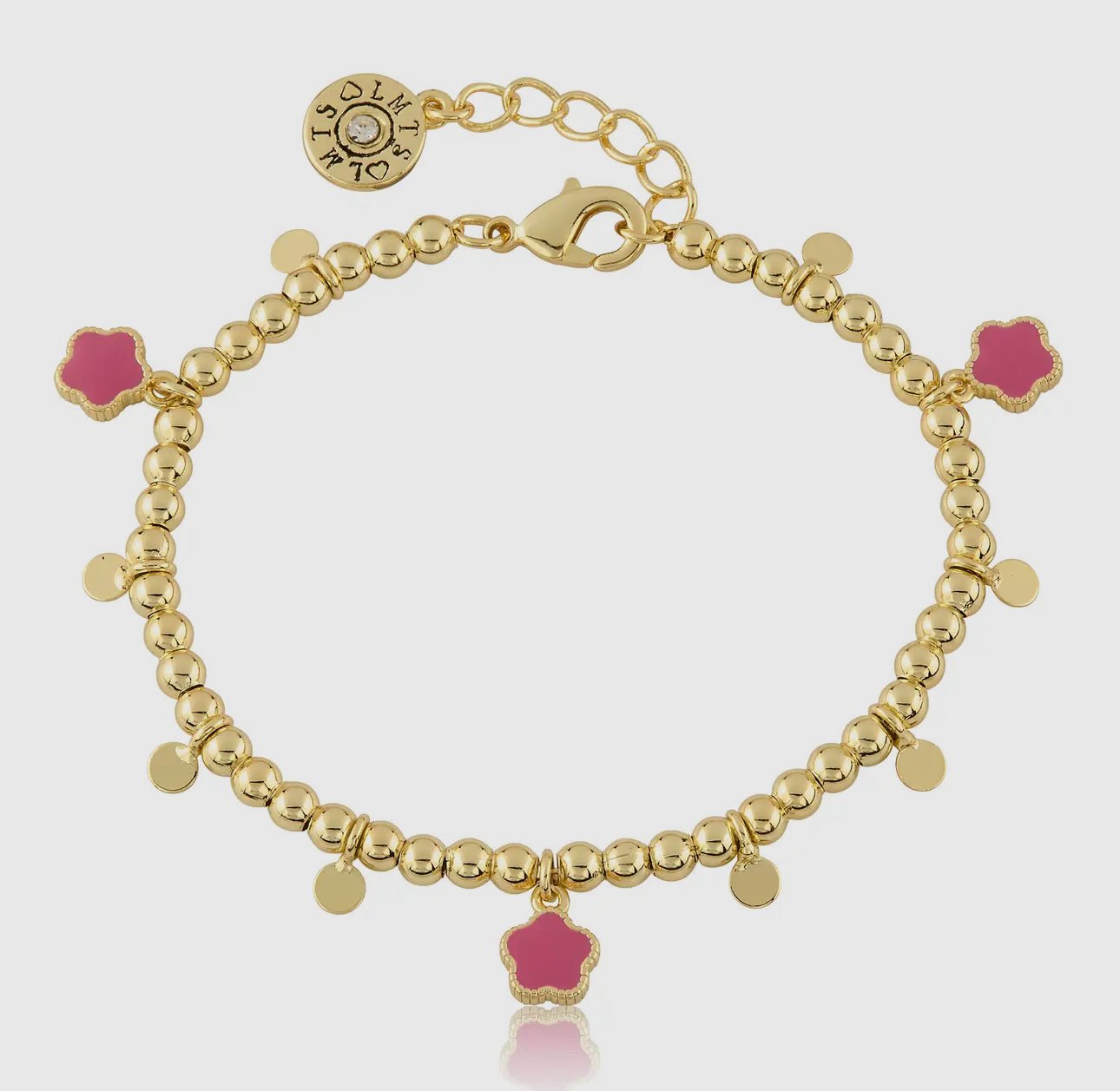 LMTS Bead & Disc Dangles Flower Baby Bracelet - Blissful Bundlz