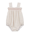 Looms Knits Stitch Collection - Smocked Linen Romper - Natural - Blissful Bundlz