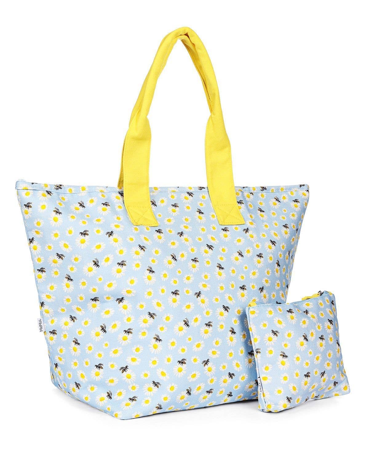 MeMoi Daisy and Bees Makeup and Tote Bag Set - Blissful Bundlz