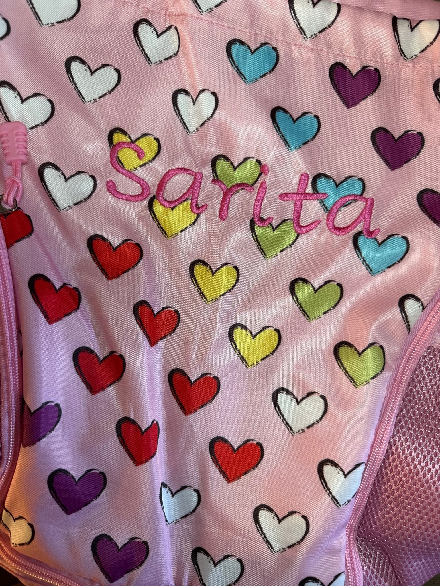 MeMoi Girls Multicolor Hearts Camp Backpack Bag - Blissful Bundlz