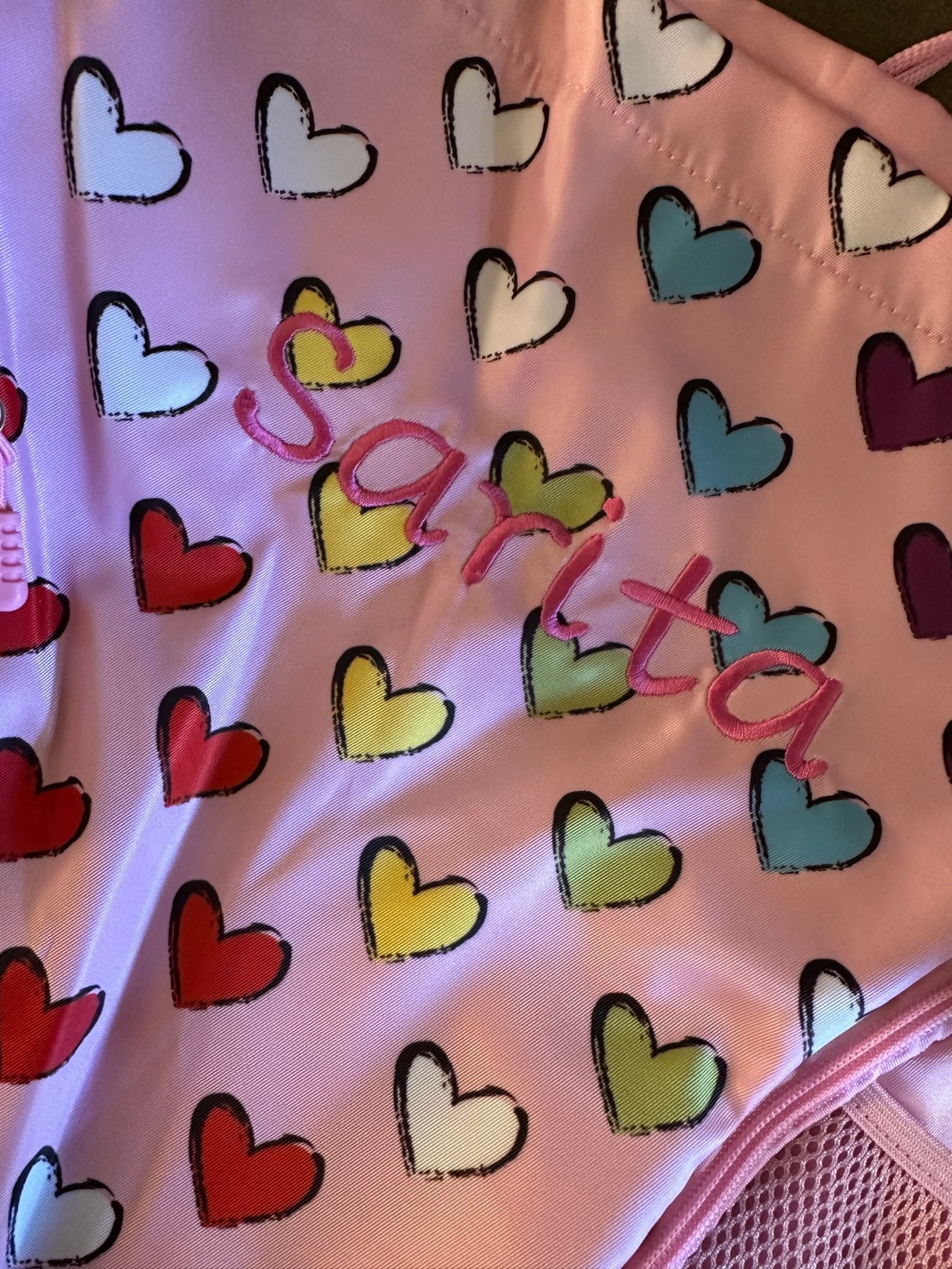 MeMoi Girls Multicolor Hearts Camp Backpack Bag - Blissful Bundlz