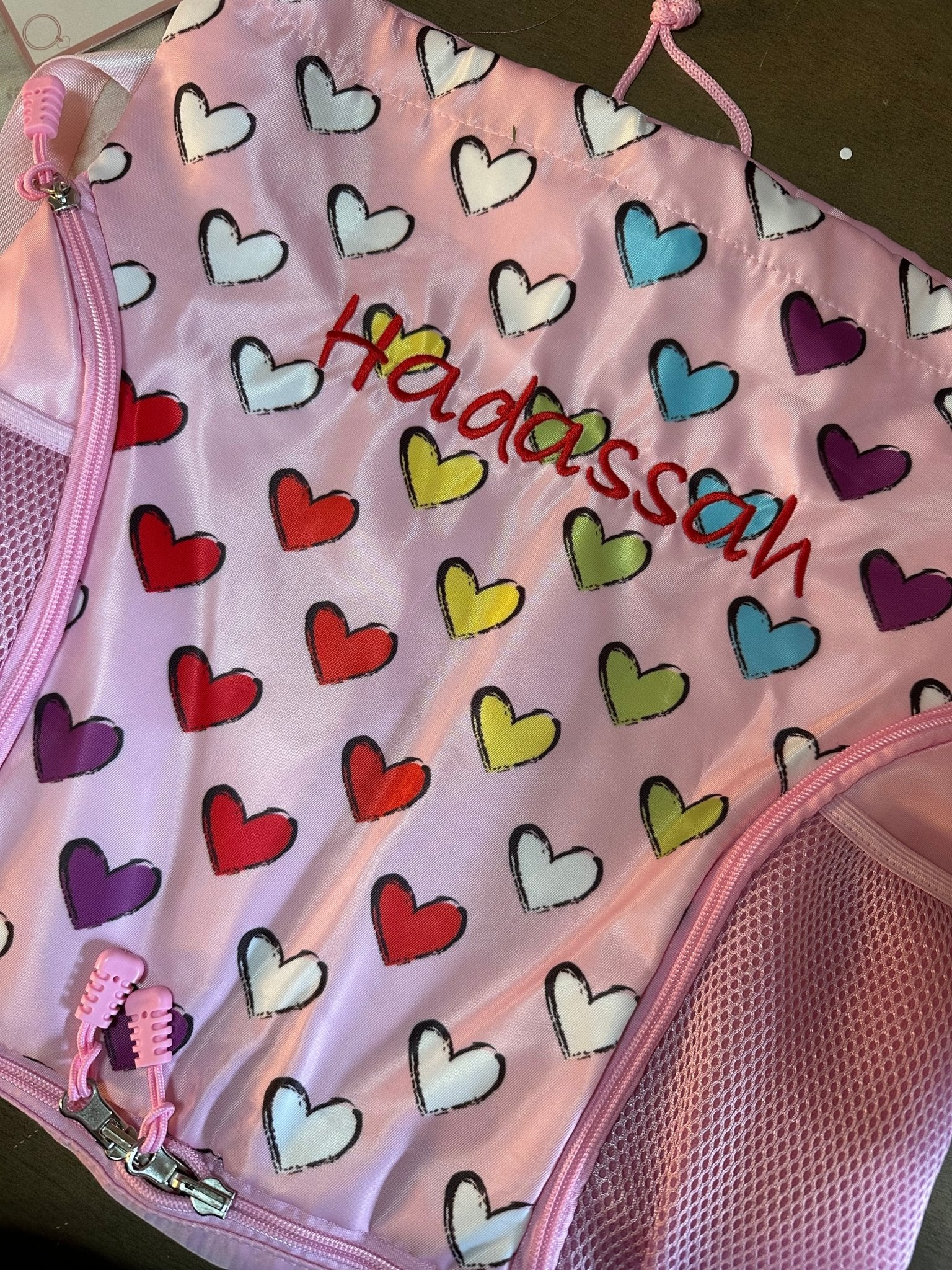 MeMoi Girls Multicolor Hearts Camp Backpack Bag - Blissful Bundlz