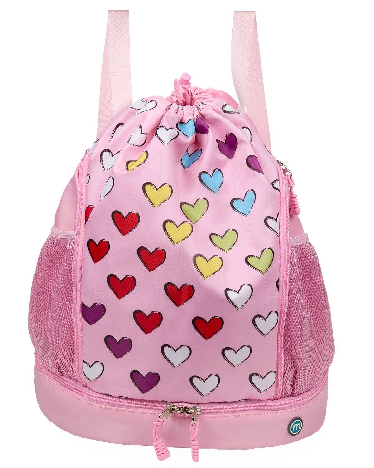 MeMoi Girls Multicolor Hearts Camp Backpack Bag - Blissful Bundlz