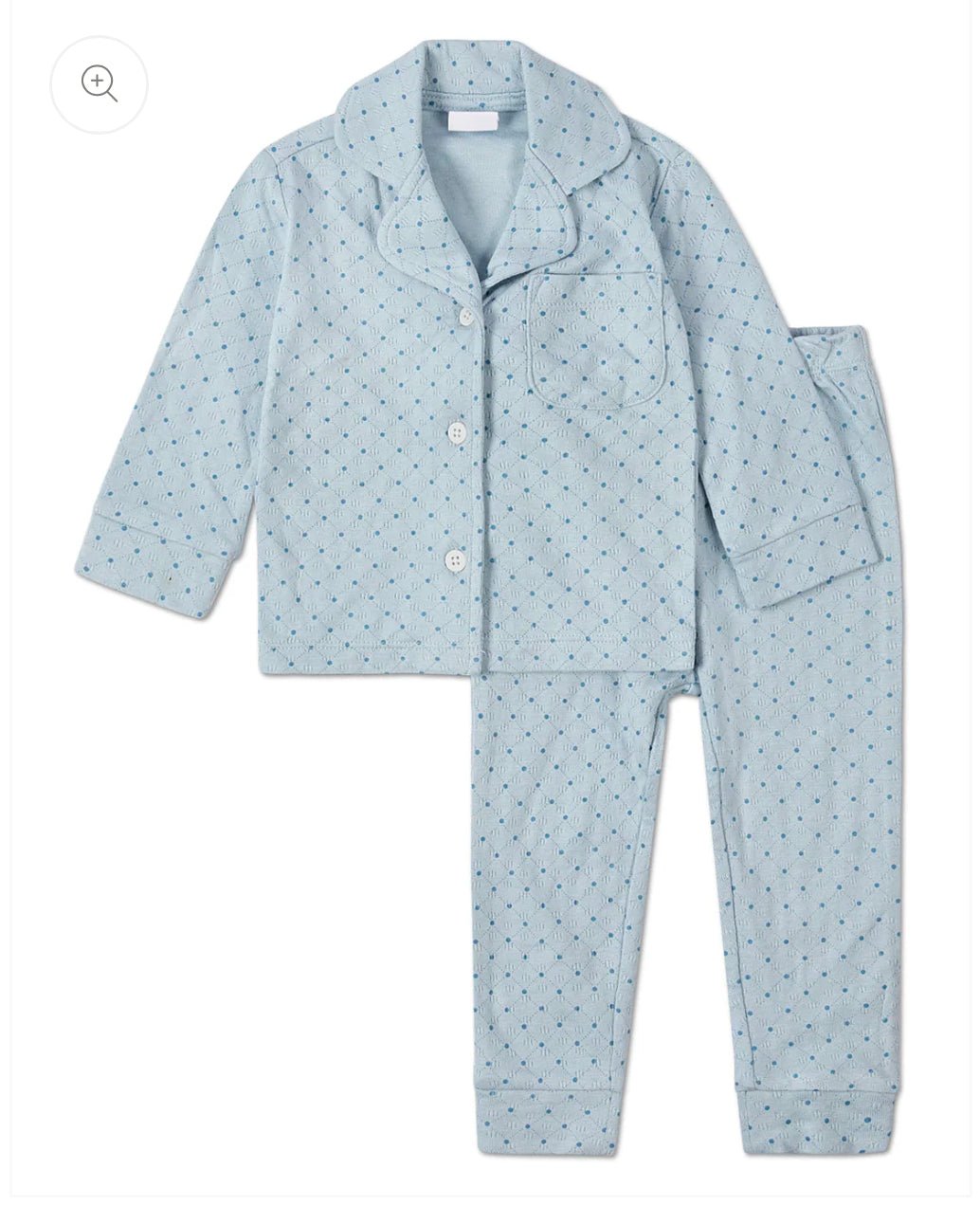 MiniMoí 2 Piece Boys Little Dots Pointelle Pajama Set - Blissful Bundlz