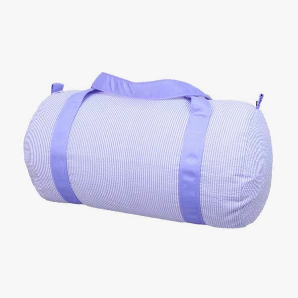 Mint - Lilac Seersucker Medium Duffle Bag - Duffle Bag