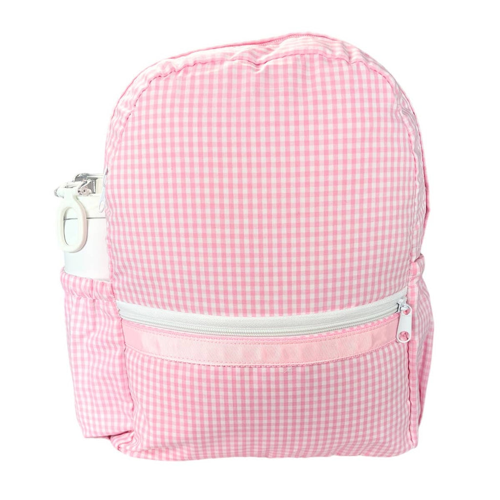 Mint - Pink Gingham Medium Backpack w/ Pocket | Mint - Blissful Bundlz