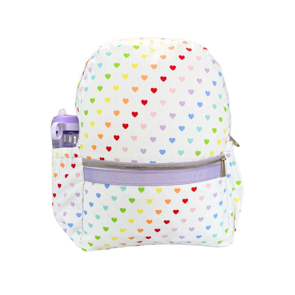 Mint - Tiny Hearts Medium Backpack w/ Pocket - Blissful Bundlz