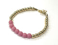 My Little Jewel Gold & Mauve Bead Baby Bracelet - Blissful Bundlz