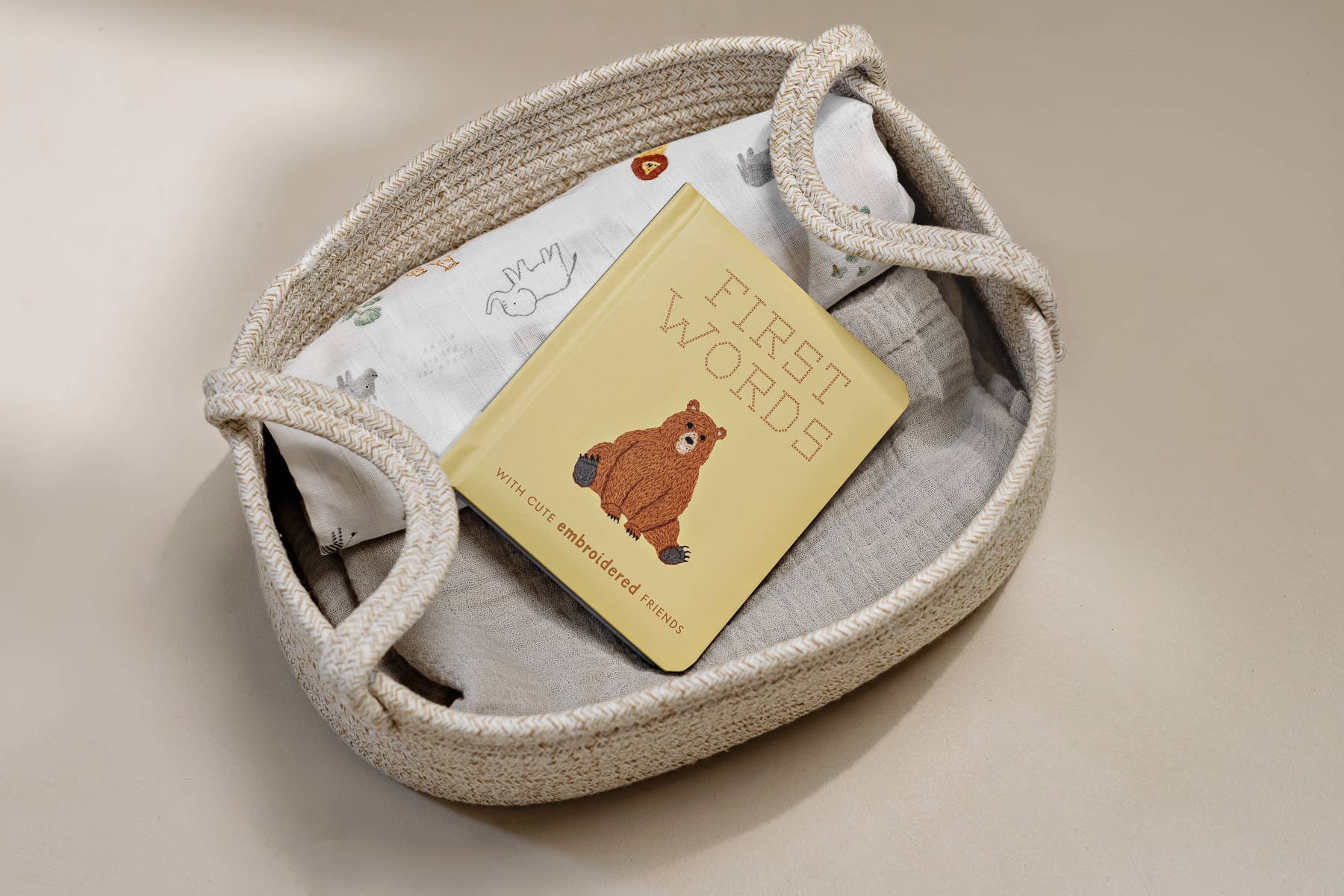 Paige Tate & Co. First Words with Cute Embroidered Friends - Books