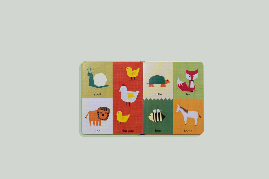Paige Tate & Co. - First Words with Cute Quilted Friends (Baby Board Book) - Books