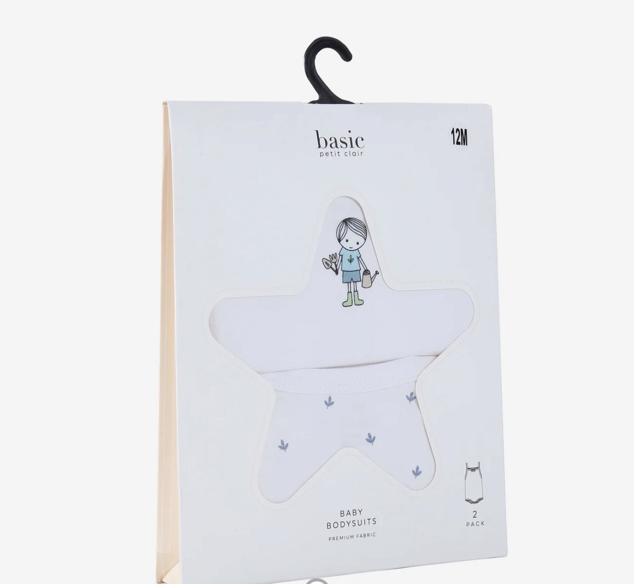 Petit Clair Baby 2pc Bodysuit - Doll & Buds Print - Blissful Bundlz