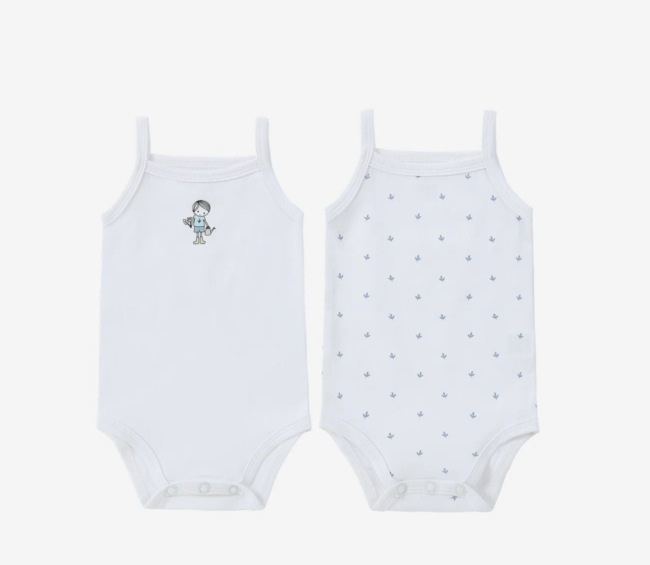 Petit Clair Baby 2pc Bodysuit - Doll & Buds Print - Blissful Bundlz