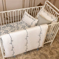 Petite Belle Bebe - Petite Belle Lafayette Powder Blue Embroidered Crib Set - Blissful Bundlz