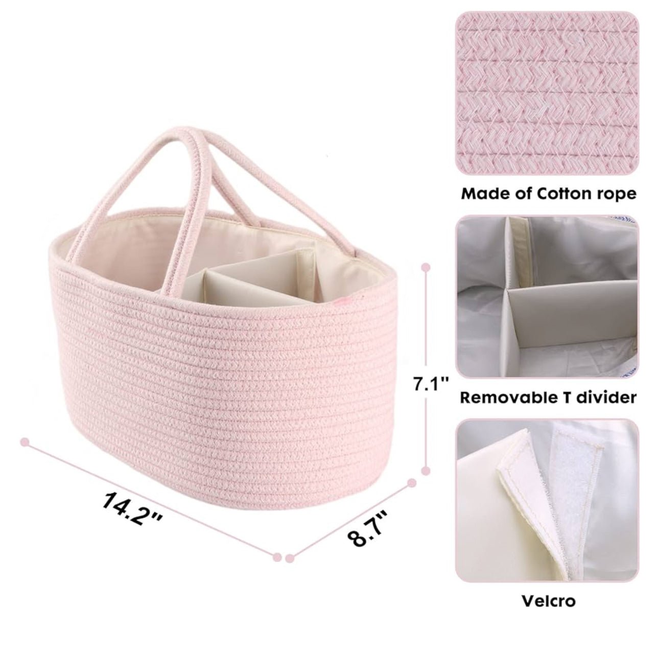Pink Diaper Caddy - Blissful Bundlz