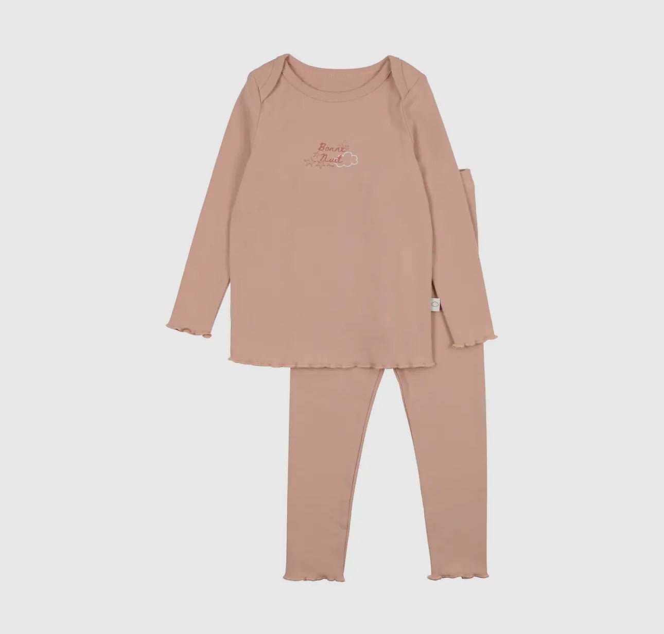 Pouf Baby Bonne Nuit Pajamas - Dusty Pink - Blissful Bundlz