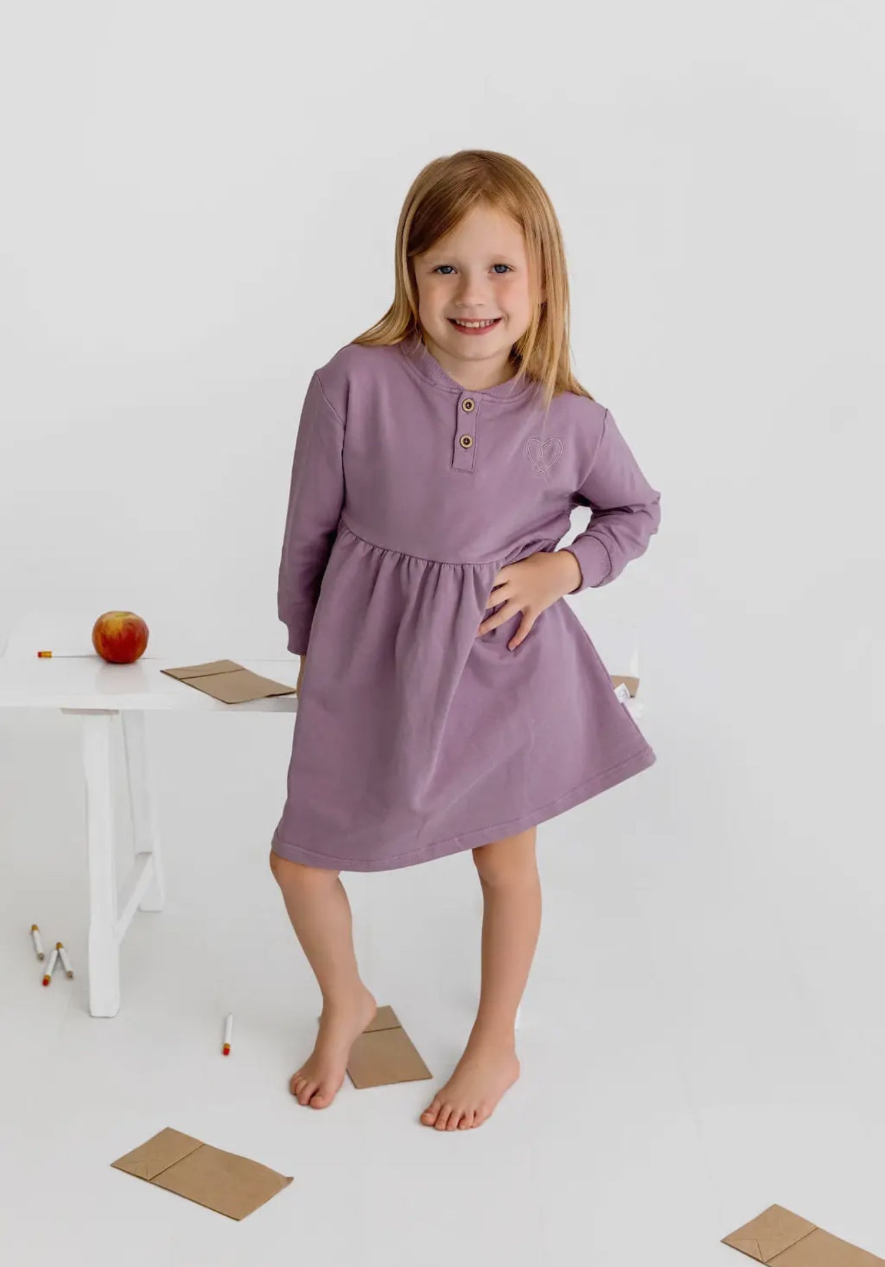 Pouf Baby Lavender Henley Dress - Blissful Bundlz