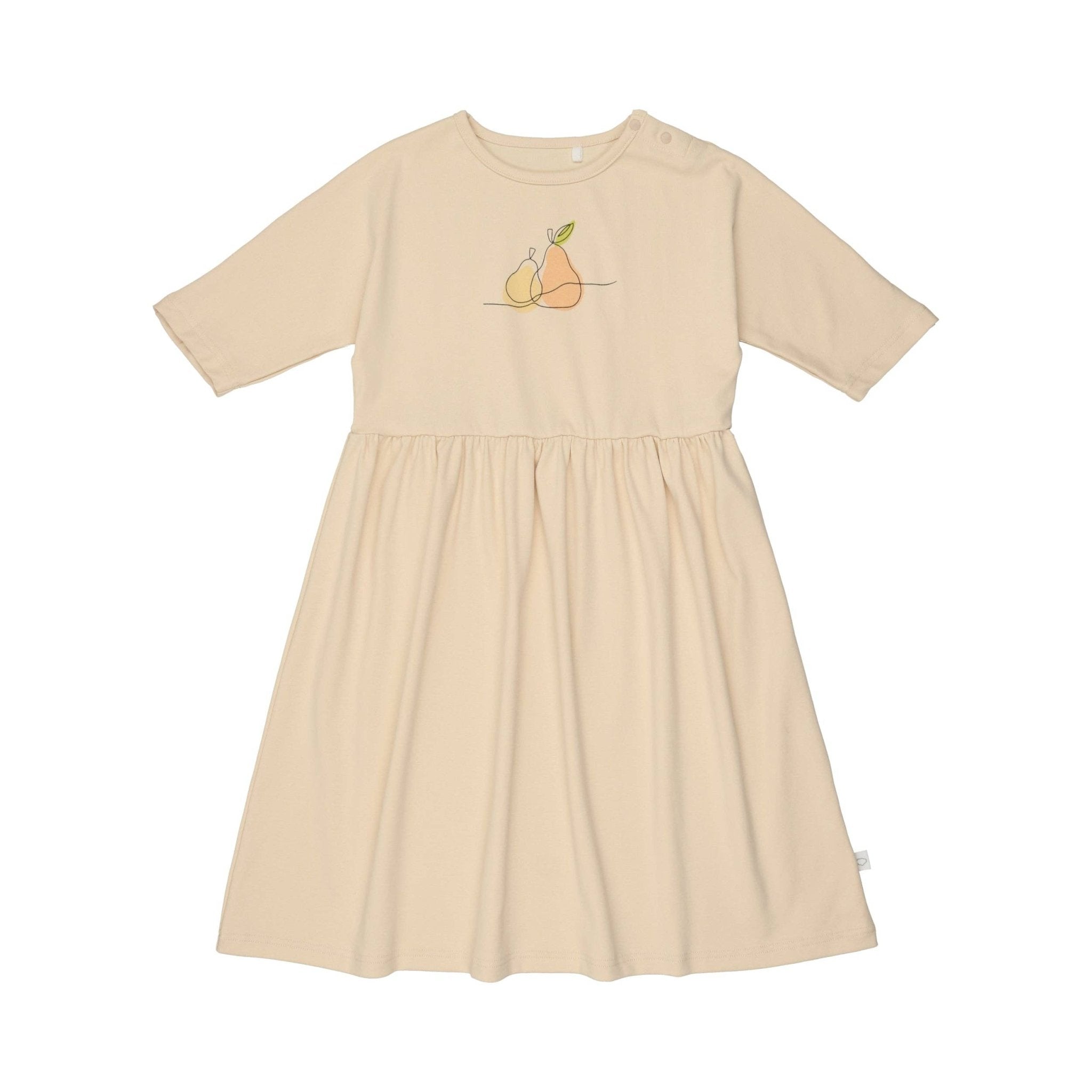 Pouf Baby Pear Graphic 3/4 Sleeve Dress - Blissful Bundlz