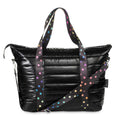 Top Trenz Black Puffer Tote with Scatter Star Strap - Blissful Bundlz
