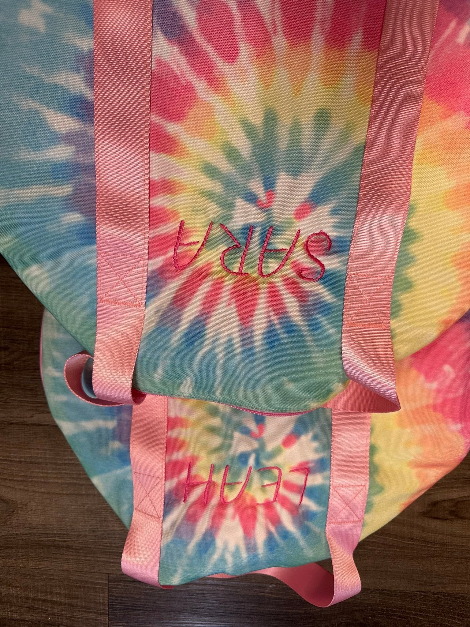 Top Trenz Pastel Delight Tie - Dye Canvas Duffel Bag - Duffle Bag
