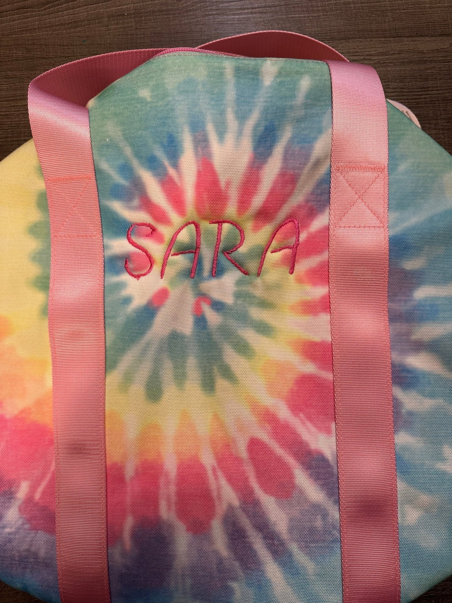 Top Trenz Pastel Delight Tie - Dye Canvas Duffel Bag - Duffle Bag