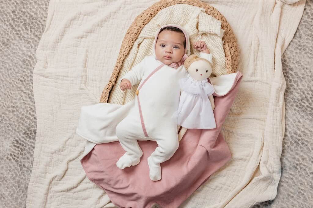 Tricot Bebe Corduroy Kimono Footie - Blissful Bundlz