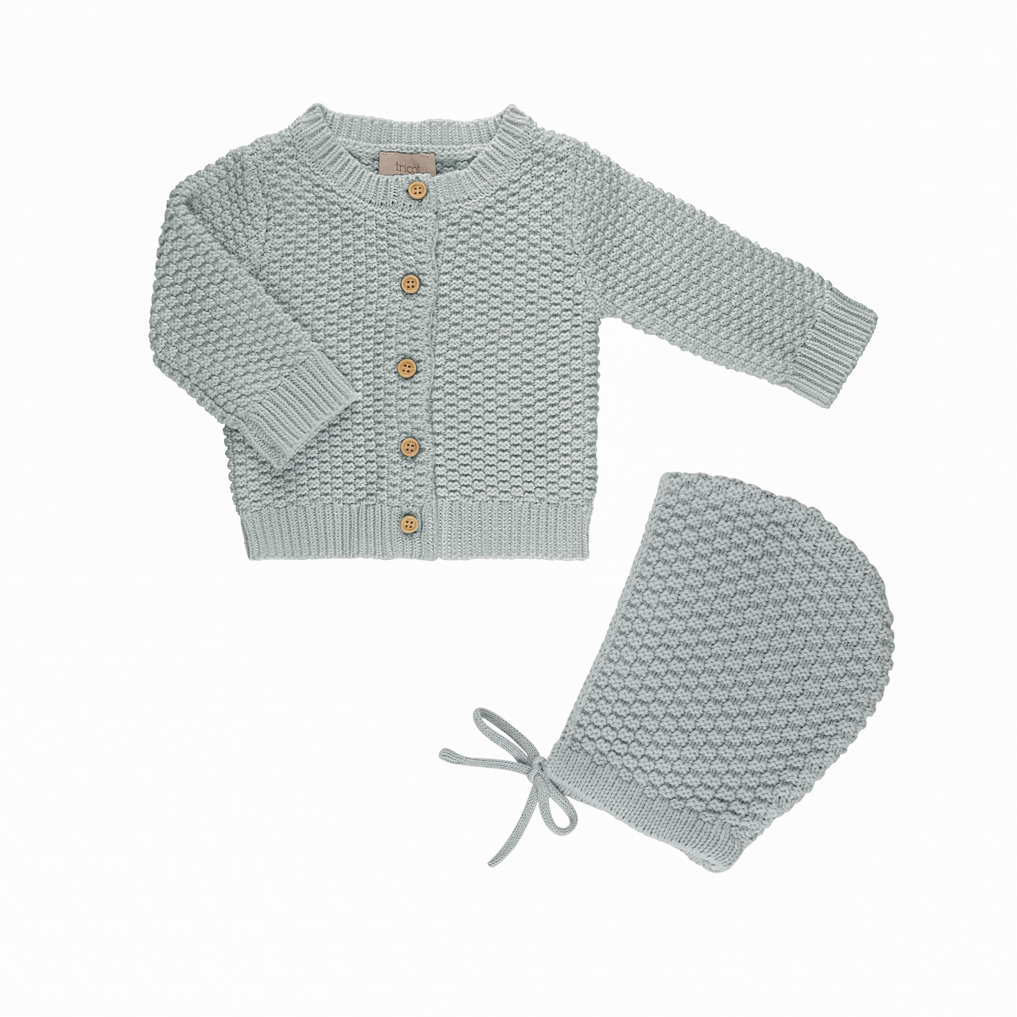 Tricot Bebe Knit Baby Cardigan & Bonnet - Blissful Bundlz