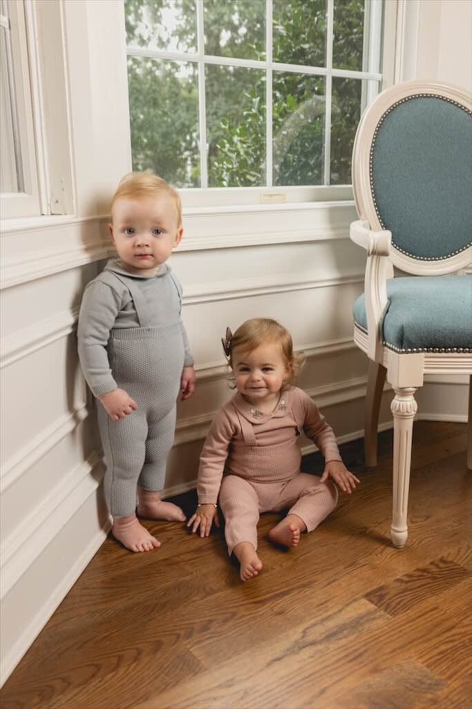 Tricot Bebe Knit Suspender & Onesie Set - Blissful Bundlz