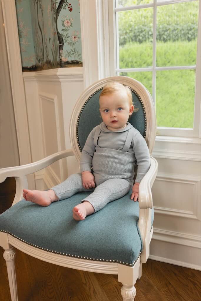 Tricot Bebe Knit Suspender & Onesie Set - Blissful Bundlz