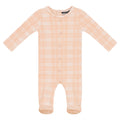 Whipped Cocoa Brushed Ribbed Plaid Footie - Blissful Bundlz