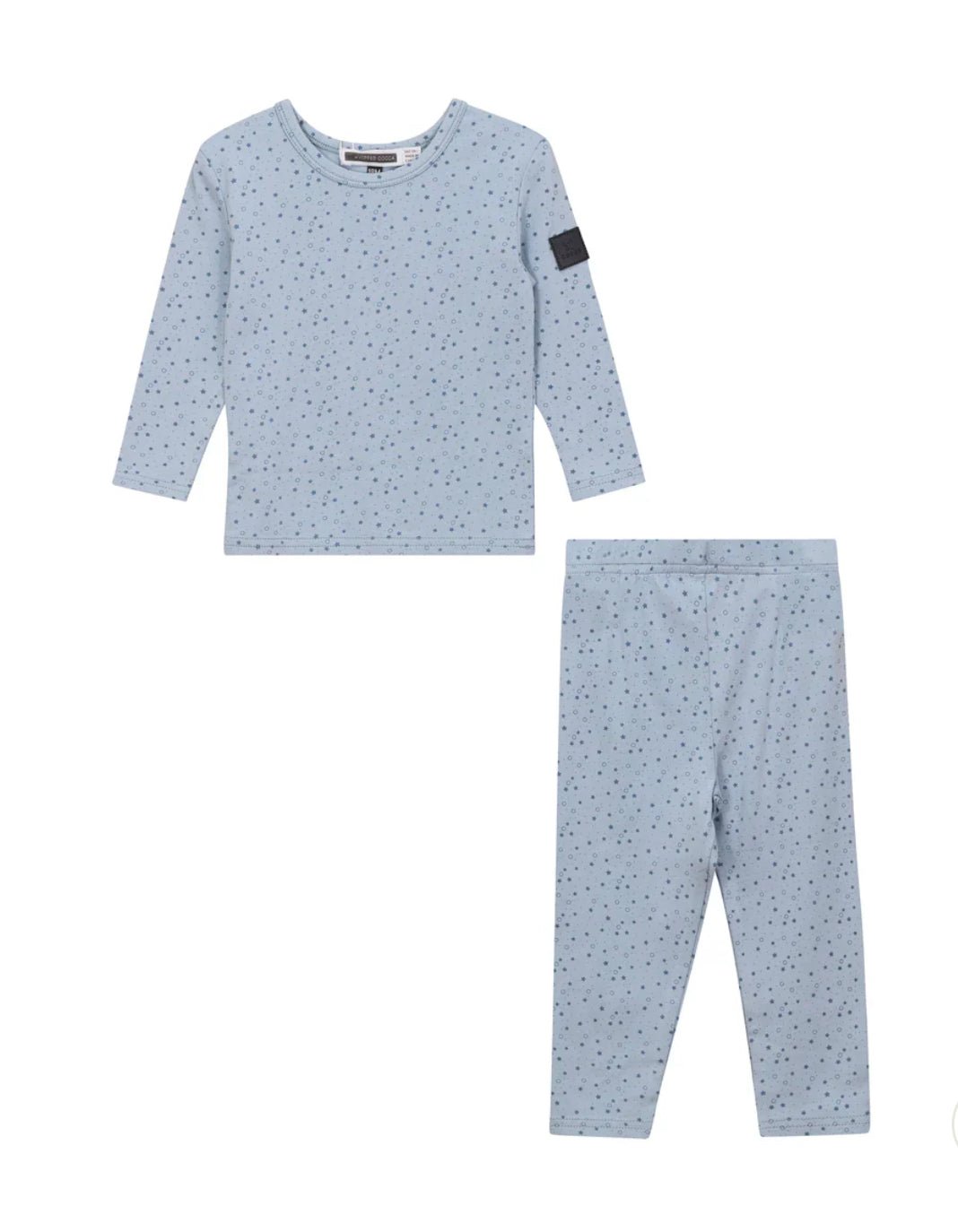 Whipped Cocoa Modal Jersey Kids Top And Legging Set With Star Print - Blue - Blissful Bundlz
