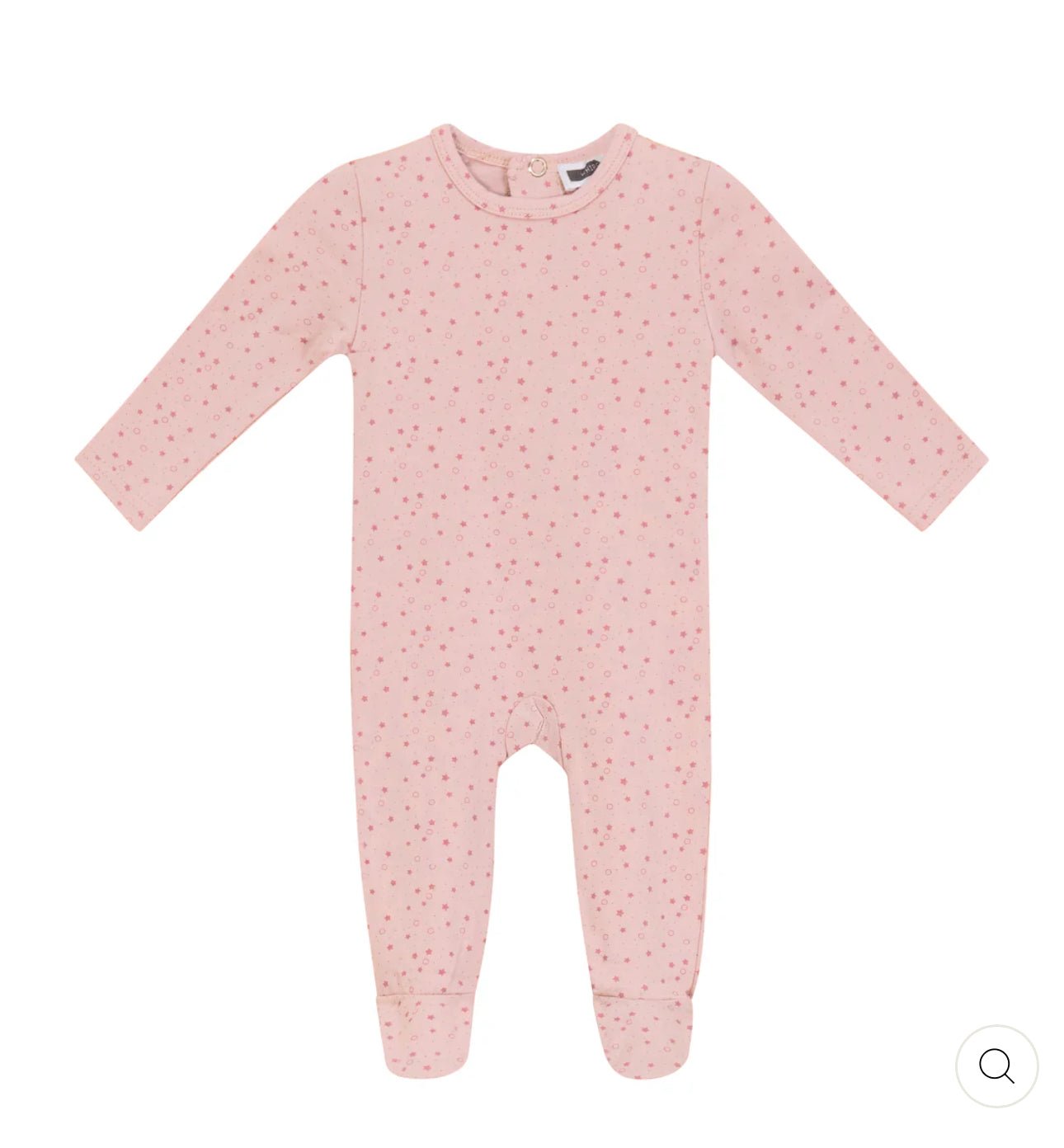 Whipped Cocoa Modal Jersey Star Print Footie - Pink - Blissful Bundlz