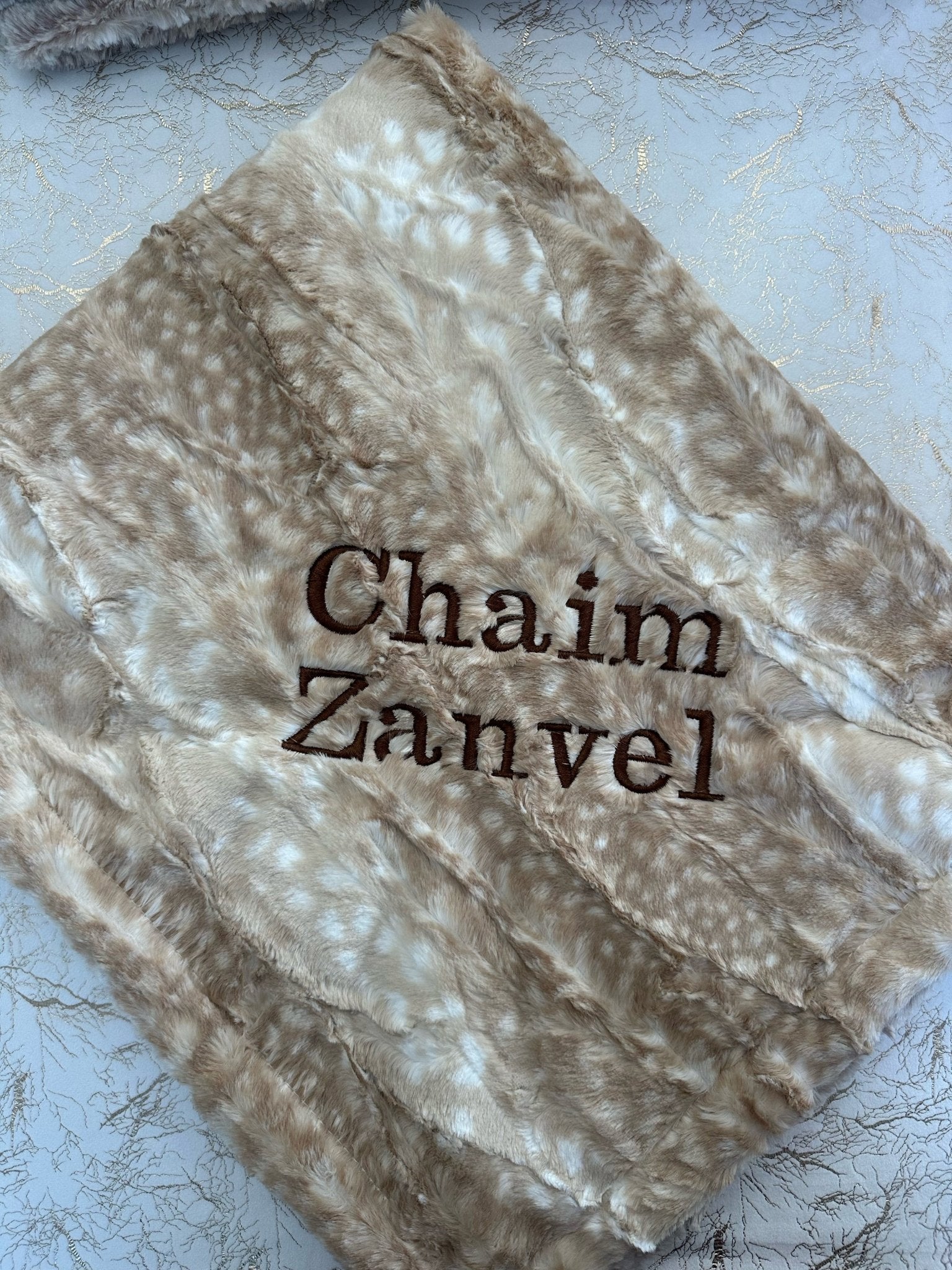 Winx + Blinx Cibirian Iced Taupe Minky Baby Blanket - Minky Blanket