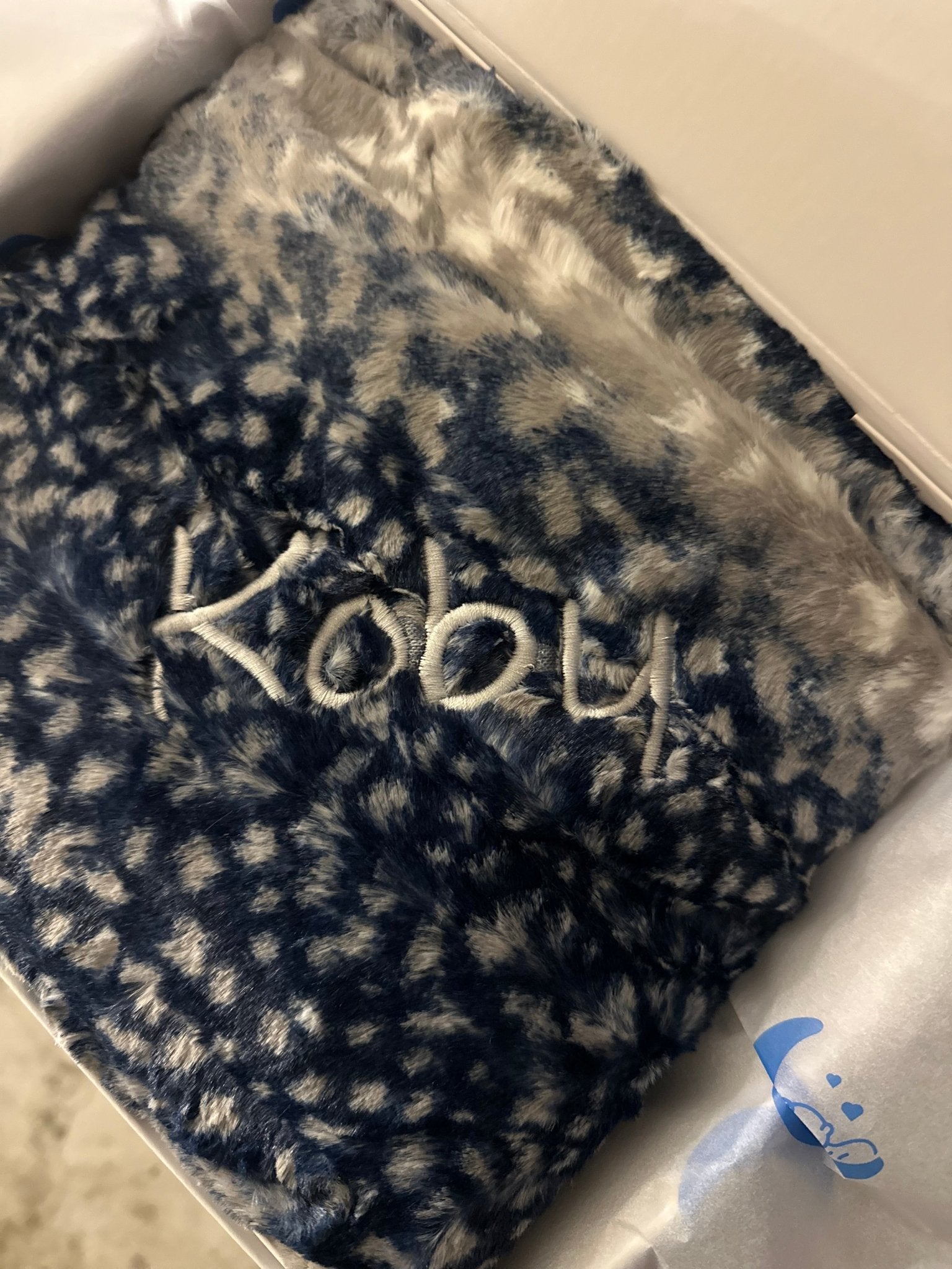 Winx + Blinx Cibirian Navy Frost Minky Baby Blanket - Blissful Bundlz