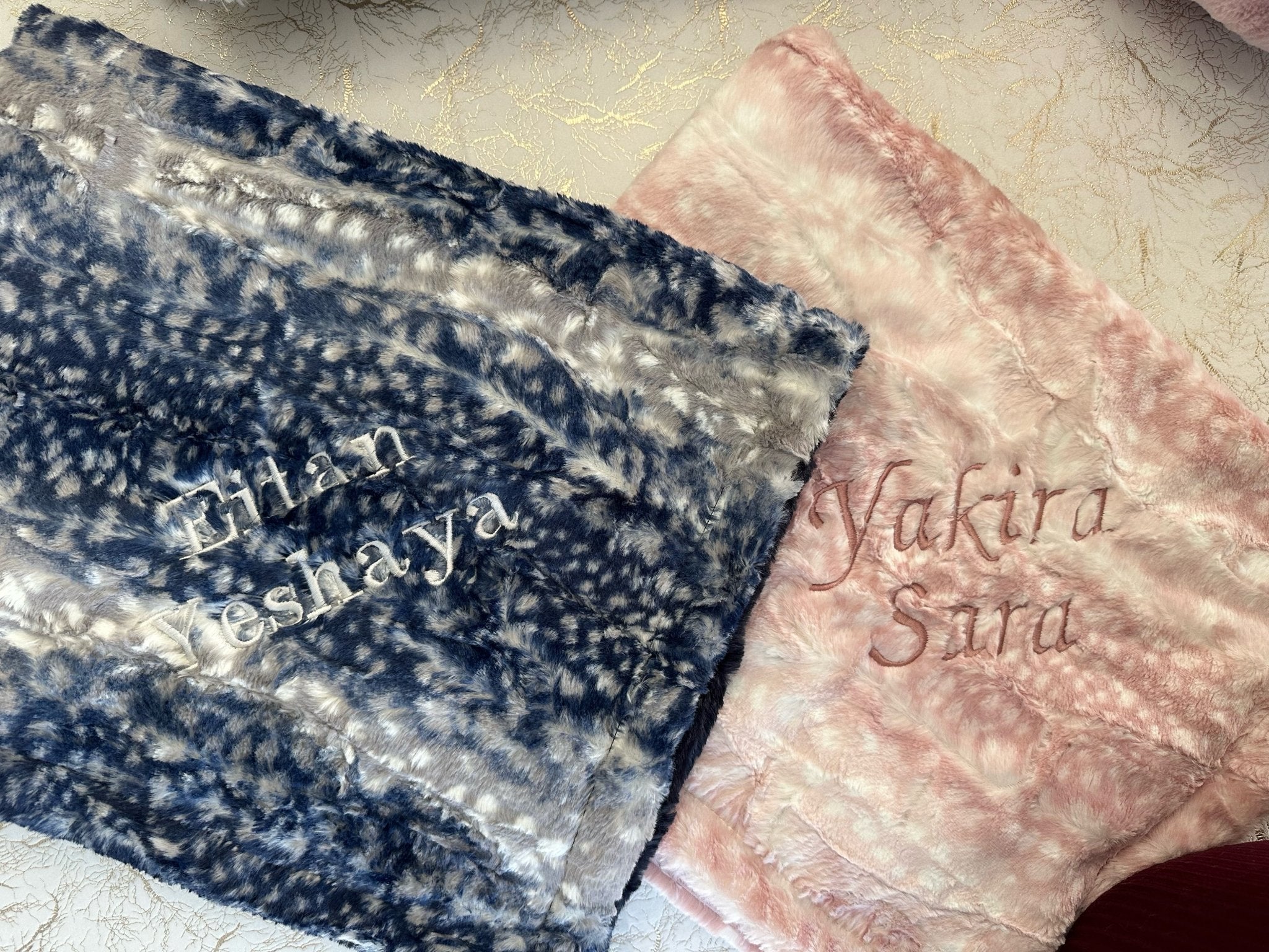 Winx + Blinx Cibirian Navy Frost Minky Baby Blanket – Soft Plush Nursery Gift | Blissful Bundlz - Minky Blanket