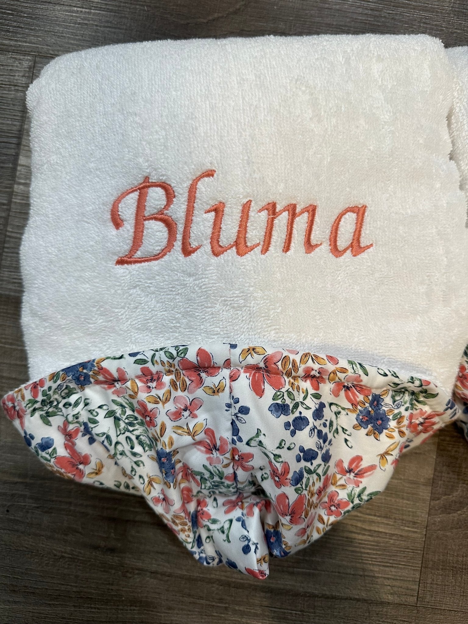Winx + Blinx Florette Hooded Towel – Soft Floral Baby Bath Towel with Optional Embroidery - Towel