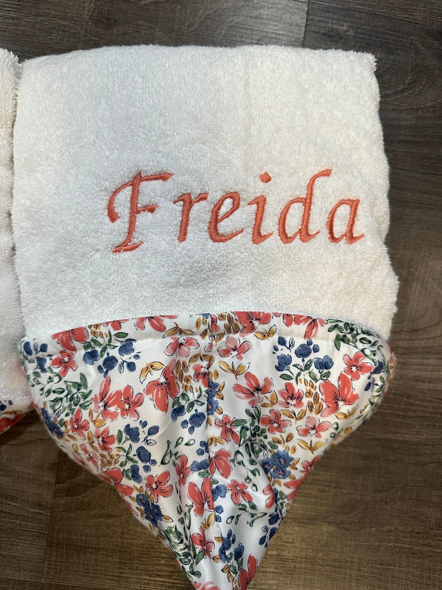Winx + Blinx Florette Hooded Towel – Soft Floral Baby Bath Towel with Optional Embroidery - Towel